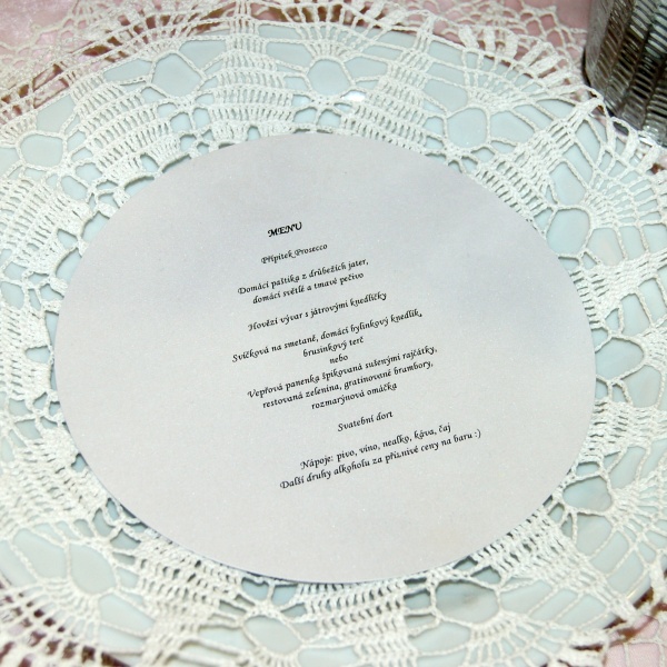 Svatebn� menu Vintage