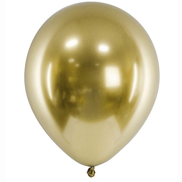 Leskl� bal�nky 30 cm, chladn� zlat� (1 bal. / 50 ks)