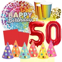 Party sada narozeninov� 50 let - barevn�