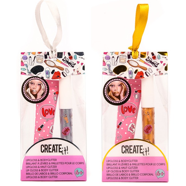 Lesk na rty + t�pytky na t�lo st��brn�/zlat� Creat it!