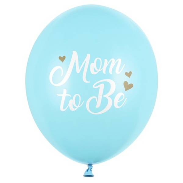 Bal�nek latexov� Mom to Be pastelov� sv�tle modr� 30cm 1ks
