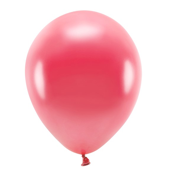 Bal�nky Eco 30cm metalizovan�, sv�tle �erven� (1 bal. / 100 ks)
