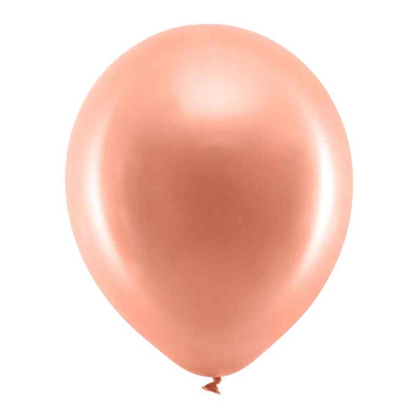 Bal�nky Rainbow 30 cm metalizovan�, r��ov� zlato (1 bal. / 10 ks)