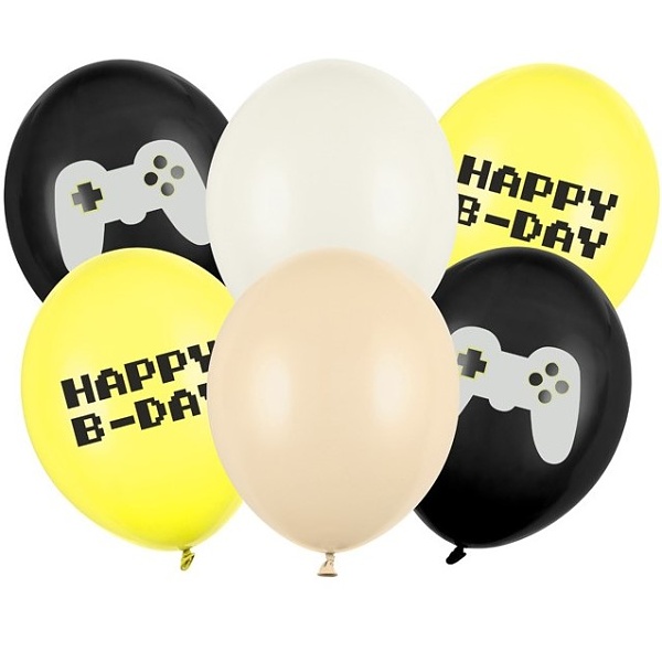Bal�nky latexov� Haapy B-day Game 30 cm 6 ks