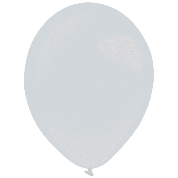 Bal�nky latexov� dekorat�rsk� metalick� st��brn� 27,5 cm 50 ks
