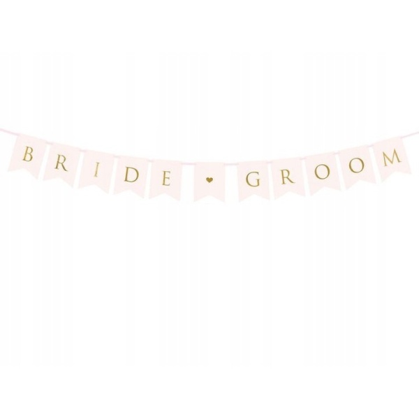 Banner pap�rov� Bride Groom, sv. r��ov� - 15 x 155 cm