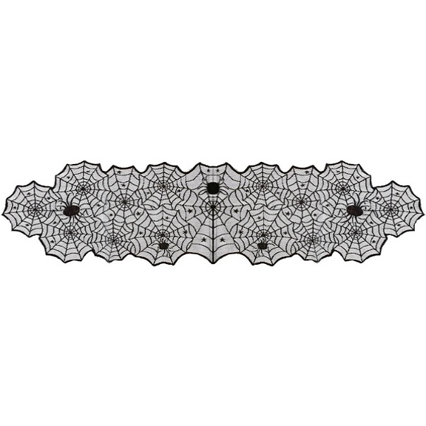 B�houn na st�l �ern� pavu�ina 45x185 cm