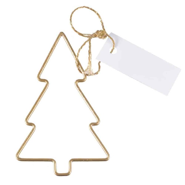 Dekorativn� zlat� strome�ky na jmenovky 12 x 8 cm 4 ks