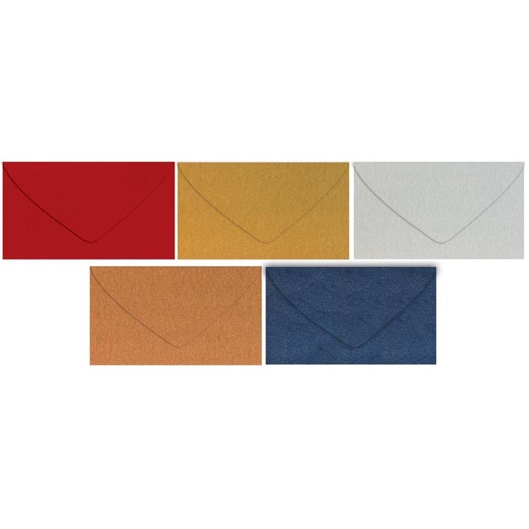 Dopisn� ob�lka metalick� mini 70x105mm - �erven�