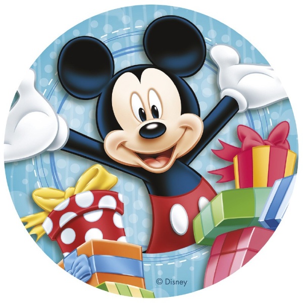 Fond�nov� list na dort Mickey a p��tel� 20 cm - bez cukru