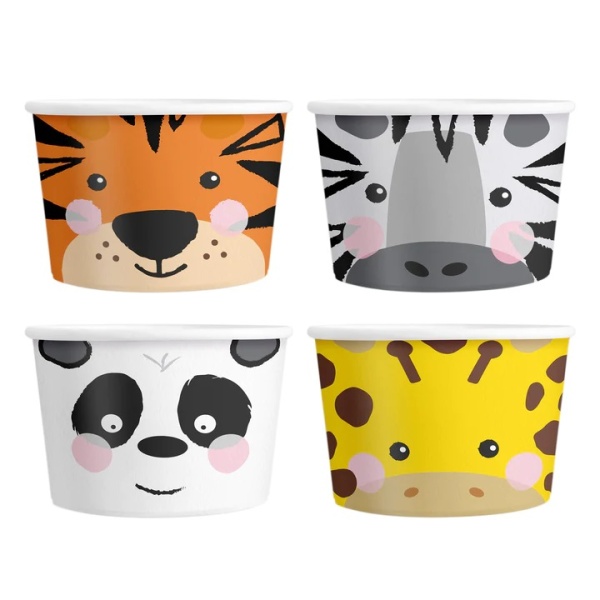 Kel�mky na zmrzlinu Zv���tka ze ZOO 150 ml 4 ks