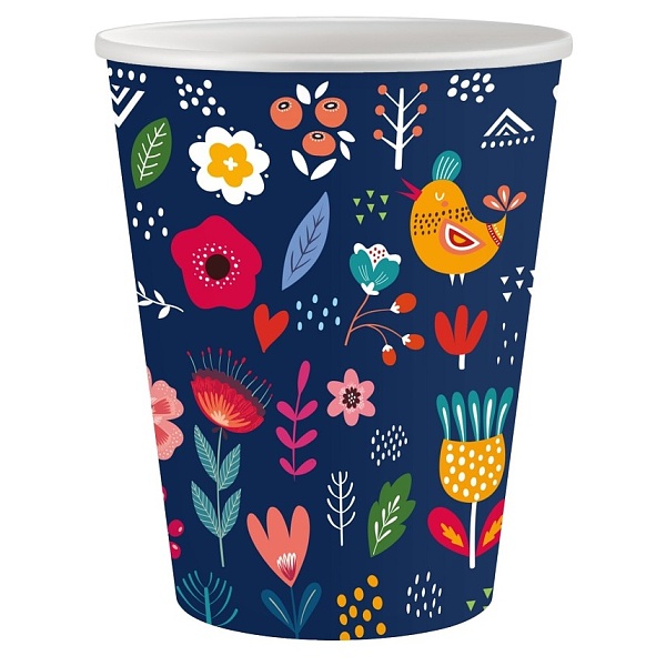 Kel�mky pap�rov� Summer Have fun tm. modr� 250 ml 6 ks