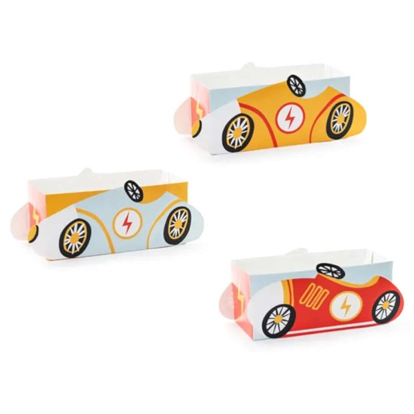 Krabi�ky na ob�erstven� a popcorn Cars 7,5 x 7,5 x 17 cm 3 ks