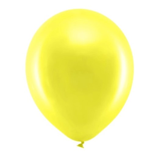 Metalizovan� bal�nky Rainbow 30 cm, �lut� (1 bal. / 10 ks)