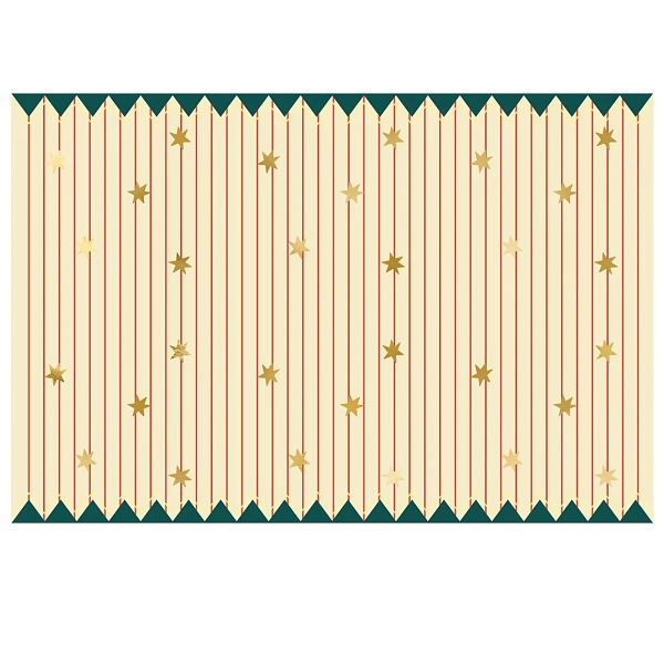 Pap�rov� ubrus na st�l s �lut�mi prou�ky a hv�zdi�kami 180 x 120 cm