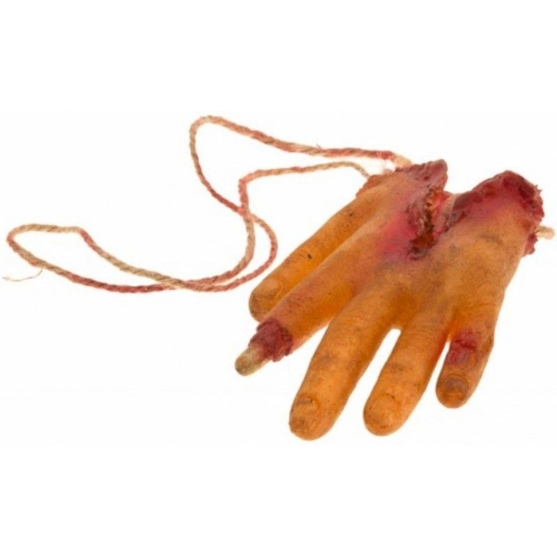Ruka  krvav� latexov� k zav�en� 15,5 cm x 9,5 cm x 3 cm