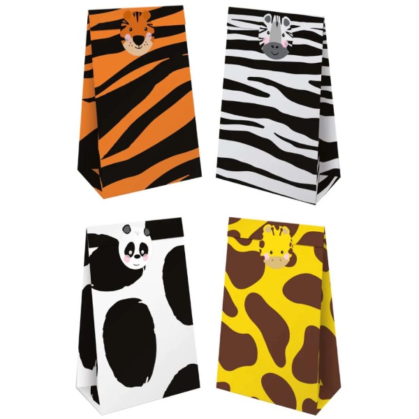 S��ky pap�rov� na sladkosti Zv���tka ze ZOO 10 x 17,5 cm 4 ks