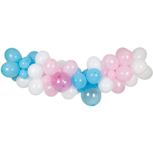 Sada bal�nk� na bal�nkovou girlandu Baby shower, Boy or Girl? 66 ks