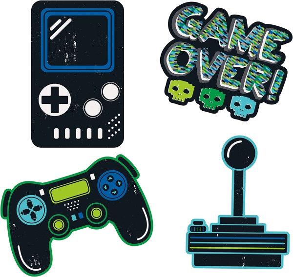 Samolepky na ze� Game party 4 ks