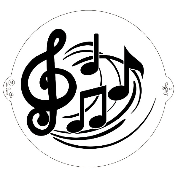 Stencil �ablona Hudba 25 cm