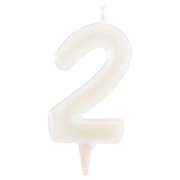 Sv��ka dortov� ��slo 2 fluorescentn� 6 cm