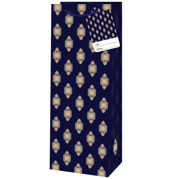 Ta�ka d�rkov� na l�hev s motivem geometrie 12,6x8,9x36 cm