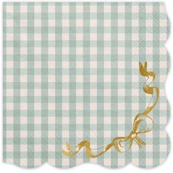 Ubrousky pap�rov� zelen� kosti�kovan� s ma�l� 33x33 cm 12 ks