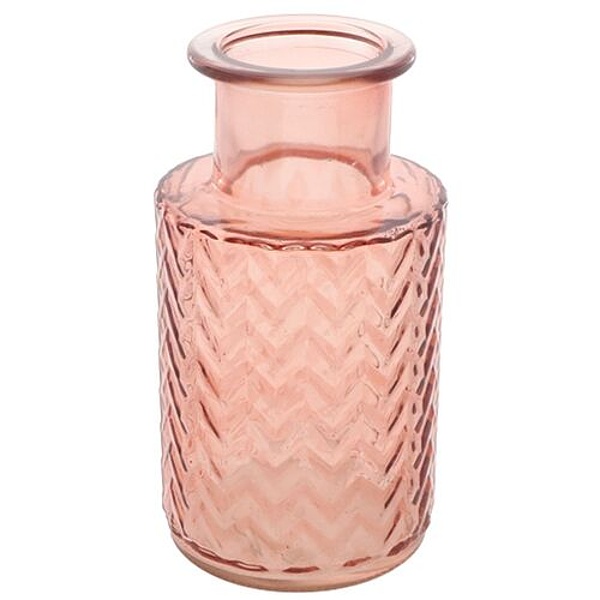 V�za sklen�n� s klikat�m vzorem staror��ov� 11 x 22,5 cm