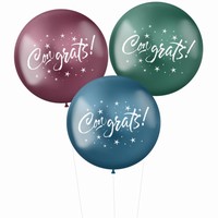 BAL�NKY latexov� Congrats bord�/zelen�/modr� 48cm 3ks