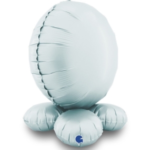 Bal�nkov� z�kladna mini kapky sat�nov� pastelov� modr� 33 cm