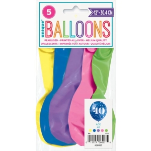 Bal�nky latexov� �. 40 s hv�zdi�kami 30 cm 5 ks