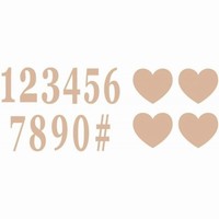 ��SLICE nalepovac� a srdce Rose Gold 7,5 cm 16 ks