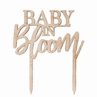 DEKORACE na dort d�ev�n� Baby in bloom 14,5cm