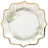 Tal��e pap�rov� Listy zelen� 21 x 21 cm 10 ks