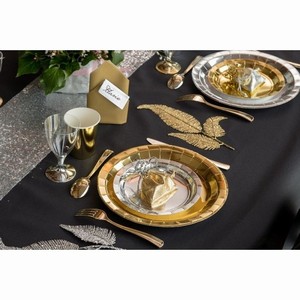 TAL��E pap�rov� metalick� zlat� 26cm 10ks