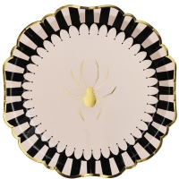 Tal��e pap�rov� s pavoukem �erno-b�ov� 23 cm 6 ks