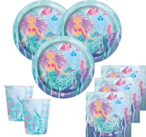Tal��ky pap�rov� Mermaid 23 cm 8 ks