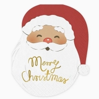 Ubrousky pap�rov� Merry Christmas Santa 13x16 cm 12 ks