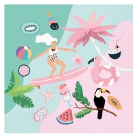 Ubrousky pap�rov� Summer Let�s Party surfing 33 x 33 cm 20 ks