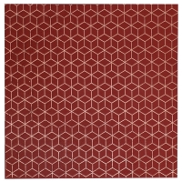 Ubrousky pap�rov� �erven� Krychli�ky zlat� 16,5 x 16,5 cm 20 ks