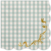 Ubrousky pap�rov� zelen� kosti�kovan� s ma�l� 33x33 cm 12 ks