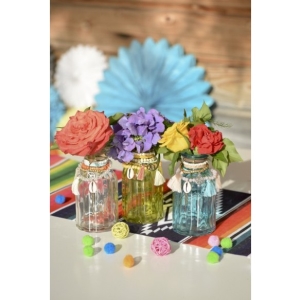 V�zi�ka sklen�n� Margarita levandulov� 6,8 x 12,5 cm