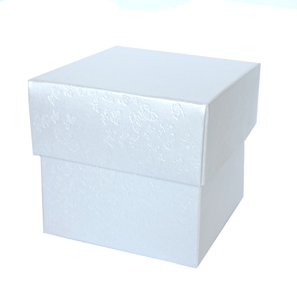 Krabi�ka kostka Farfale b�l� 7,5 x 7,5 x 7 cm