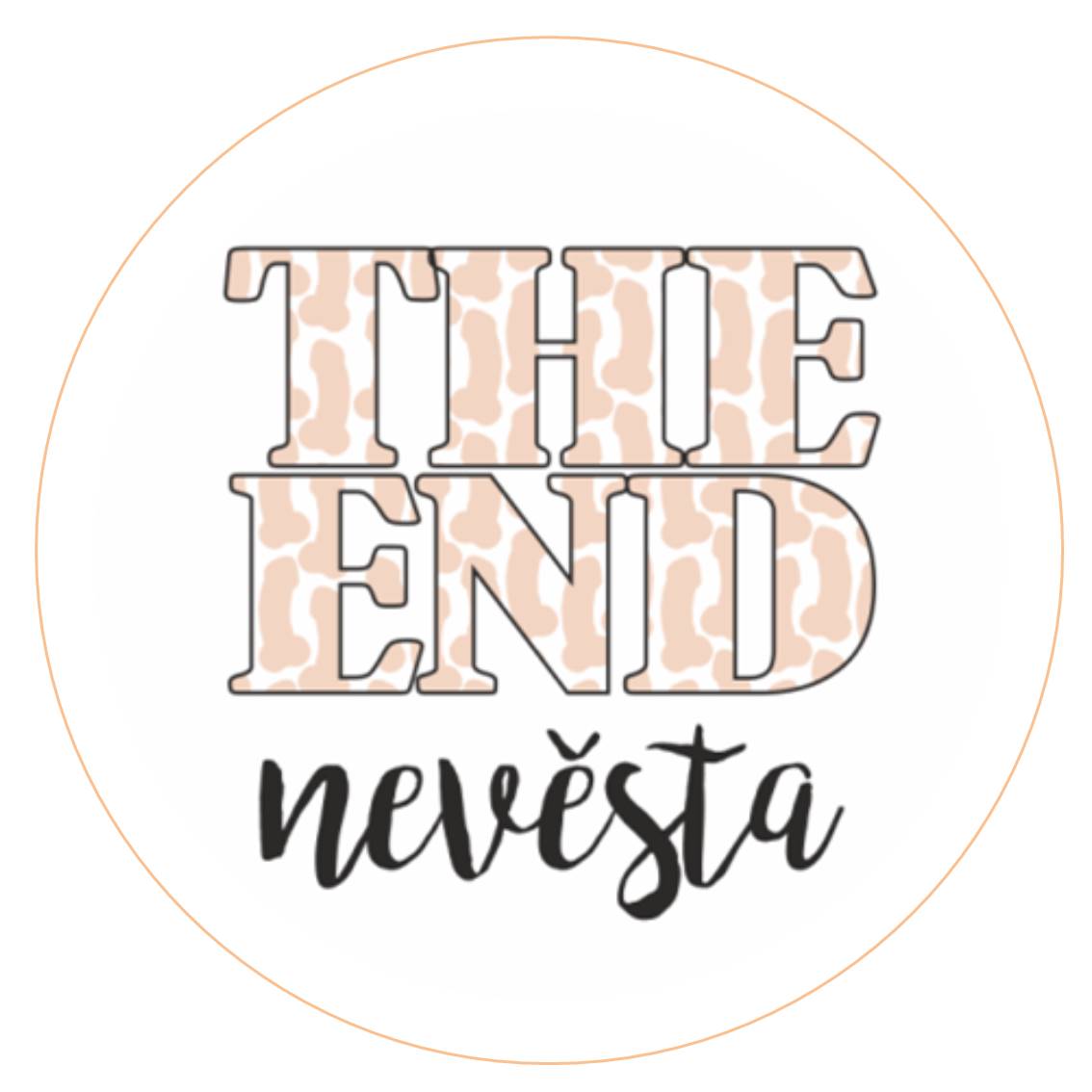 PLACKA The end nev�sta s b�l�m pozad�m 5,5cm