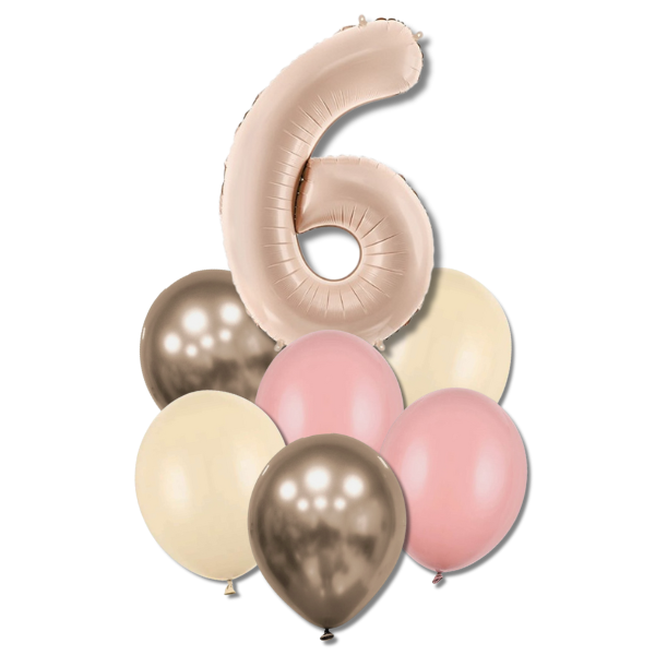 Bal�nkov� buket s ��slic� 6 - (tm.b�ov�, zapr�en� r��e,alabastr,prosecco chrom.)
