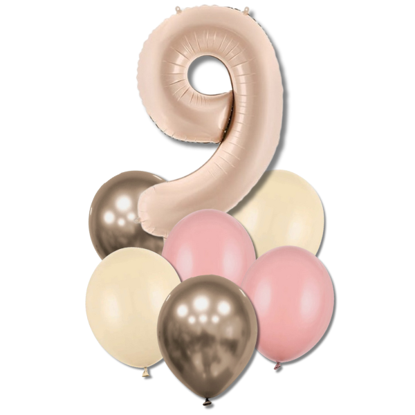 Bal�nkov� buket s ��slic� 9 - (tm.b�ov�, zapr�en� r��e,alabastr,prosecco chrom.)