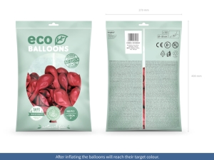 Eco Bal�nky 30cm metalizovan�, �erven� (1 bal. / 100 ks)