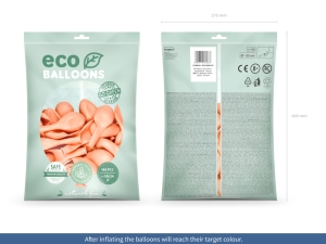 Eco Bal�nky 30 cm metalizovan�, broskvov� (1 bal. / 100 ks)