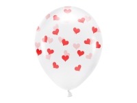 Eco bal�nky 33 cm, Srdce, Crystal Clear (1 balen� / 6 ks)