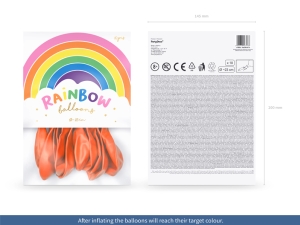 Bal�nky Rainbow 23 cm metalick�, oran�ov� (1 bal. / 10 ks)